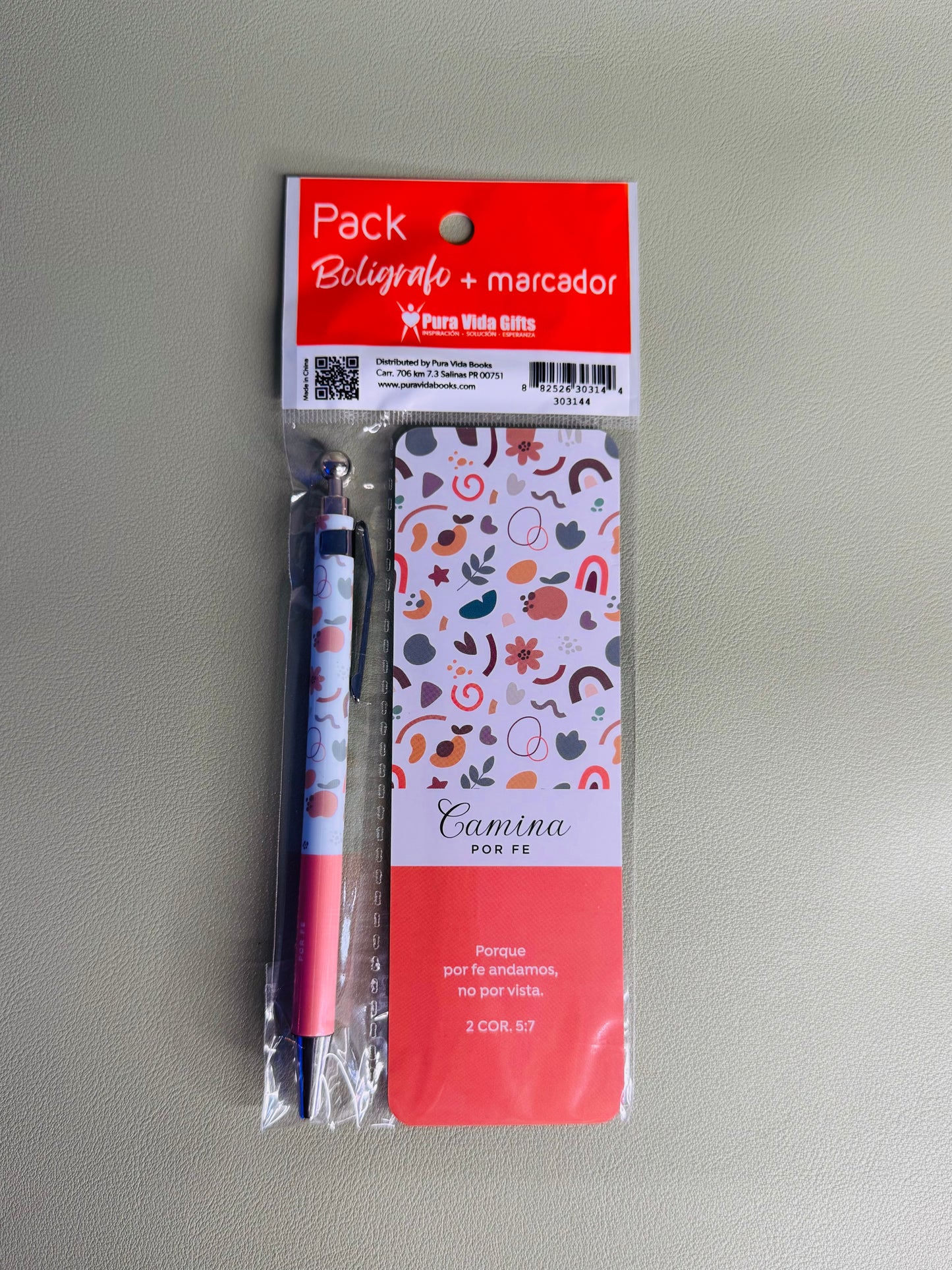 Marcador y Bolígrafo Camina por fe